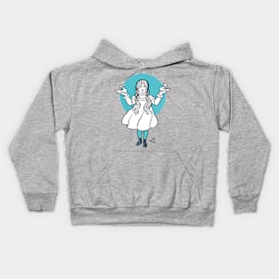 Dorothy holding Silver Shoes Kids Hoodie